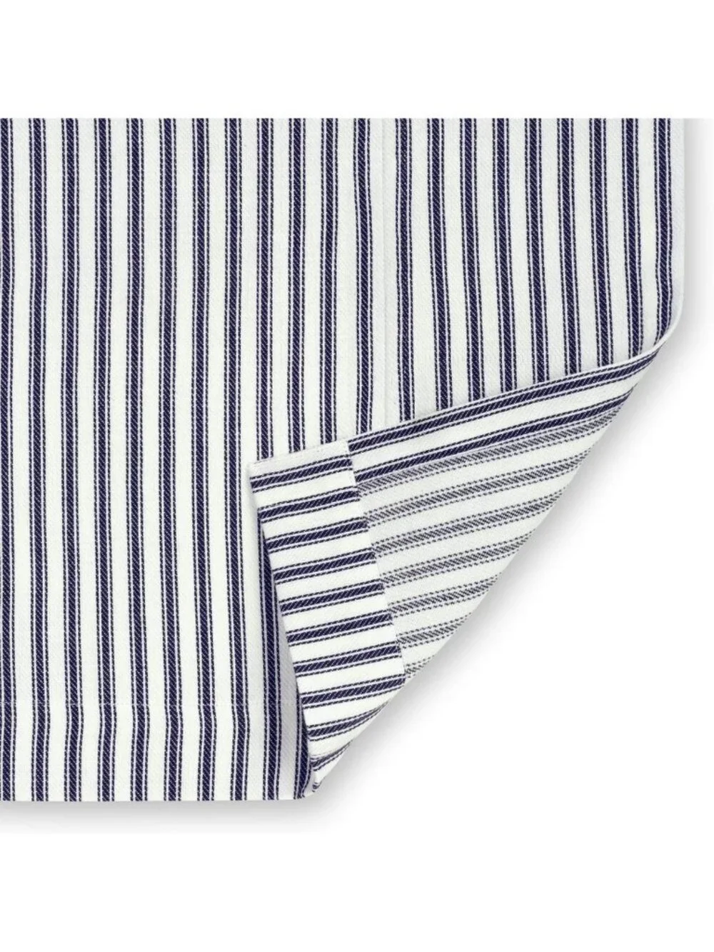 Navy Blue & White Ticking Stripe Cotton Shower Curtain, 72